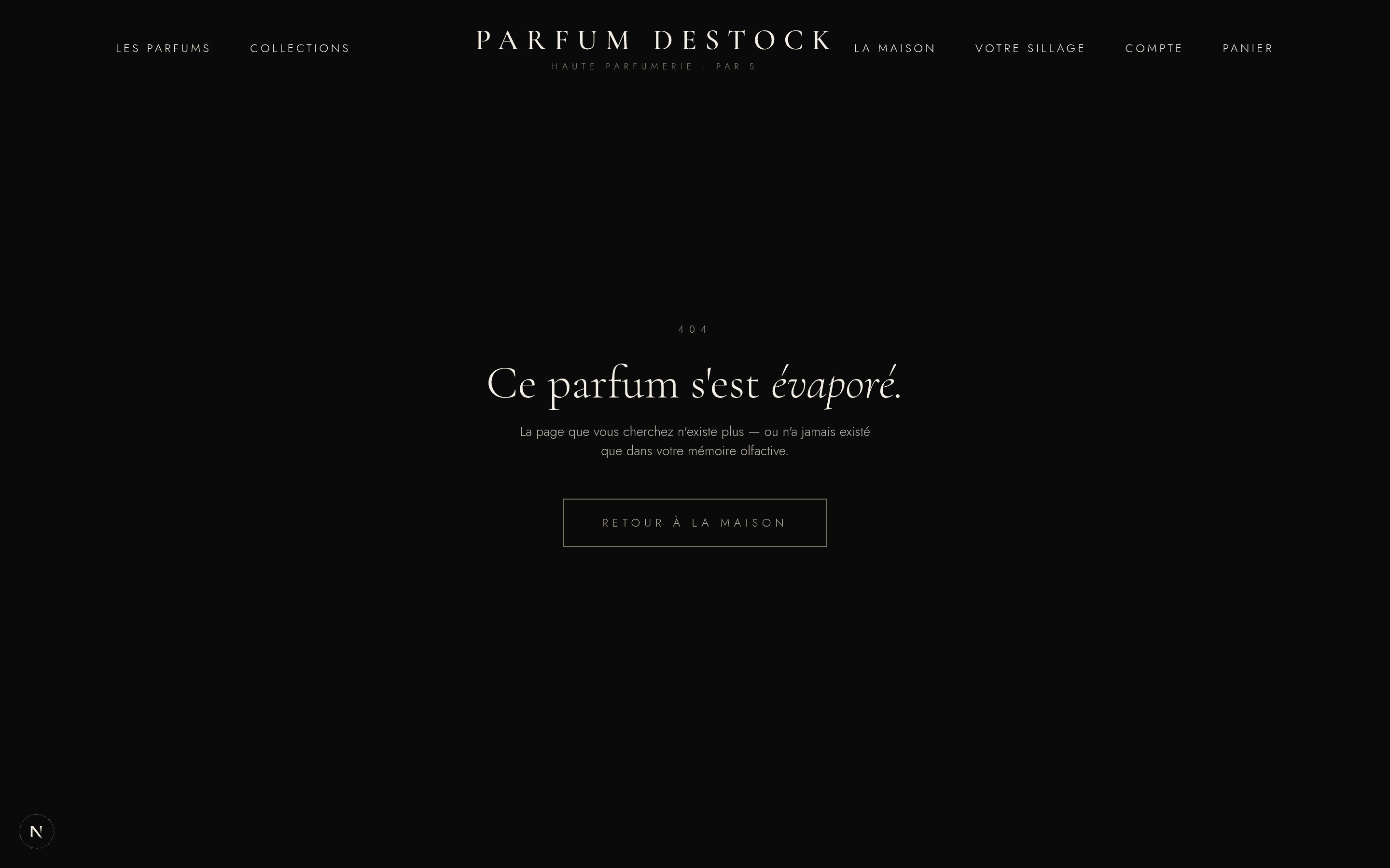 Boutique de parfums en ligne au design raffiné